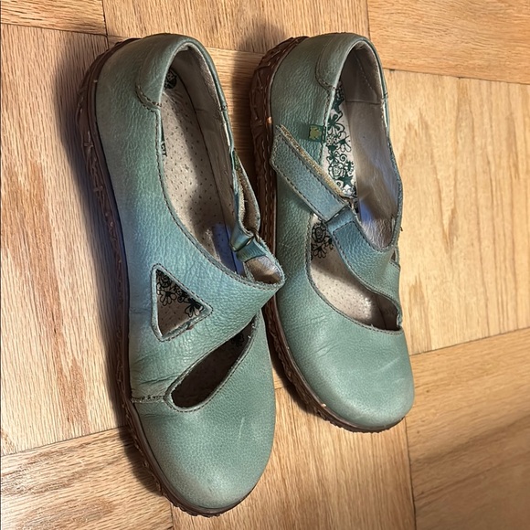 Teal El Naturalista Mary Jane Flats, size 40 - Picture 4 of 7